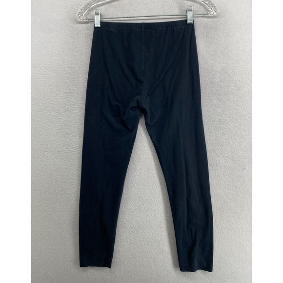 EILEEN FISHER Leggings 2XS Stretch Organic Cotton Jersey Cropped Black USA - Picture 3 of 13